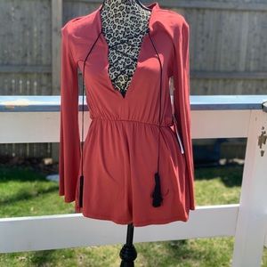 - NWT Lira rust colored romper Sz.L